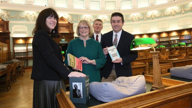 Seamus Heaney: Catherine, Marie, Mick and Chris Heaney at the National Library of Ireland