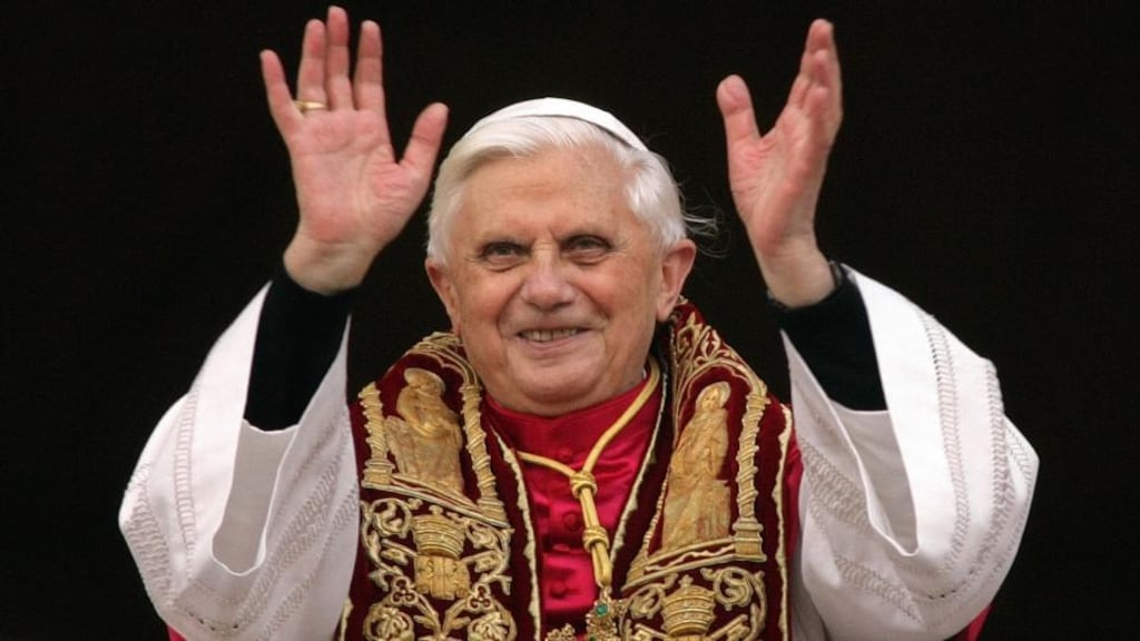 Pope emeritus Benedict XVI: made his remarks in the context of an open letter in La Repubblica, to mathematician, writer and atheist, Piergiorgio Odifreddi. Photograph: Reuters