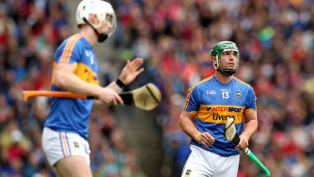 John O’Dwyer of Tipperary scores a point against Galway in the All-Ireland SHC semi-final at Croke Park. Photo: Ryan Byrne/Inpho
