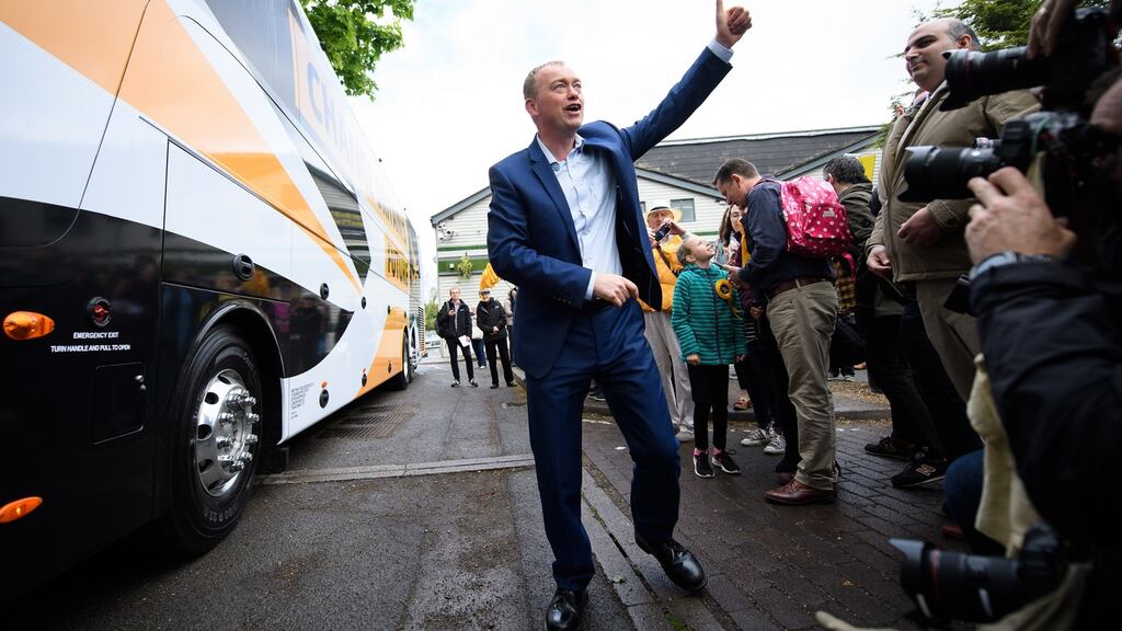 Liberal Democrats leader Tim Farron, a restless campaigner whose natural stage is the upper end of local government. Photograph: Leon Neal/Getty Images