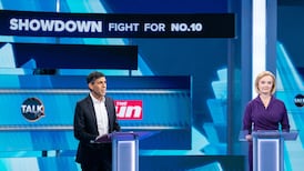 Tory leadership TV debate abandoned as presenter faints on air