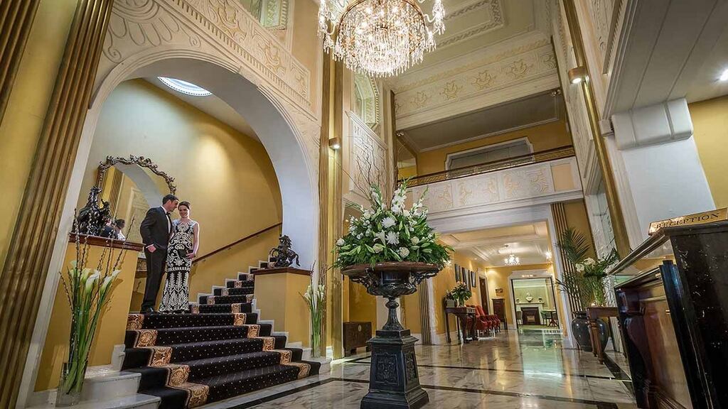 The lobby of the Imperial Hotel, Cork, which is celebrating its 200th anniversary this year. Photograph: Flynn Hotels