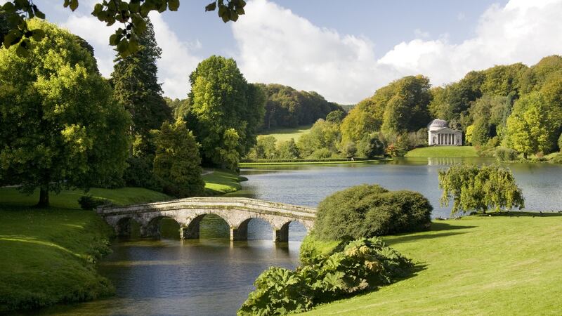 World-famous Stourhead gardens in the UK