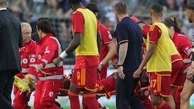 Evan Ndicka ‘in good spirits’ in hospital after collapsing during Roma match
