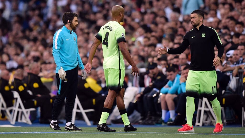 Vincent Kompany has been ruled out of Euro 2016. Photograph: Afp