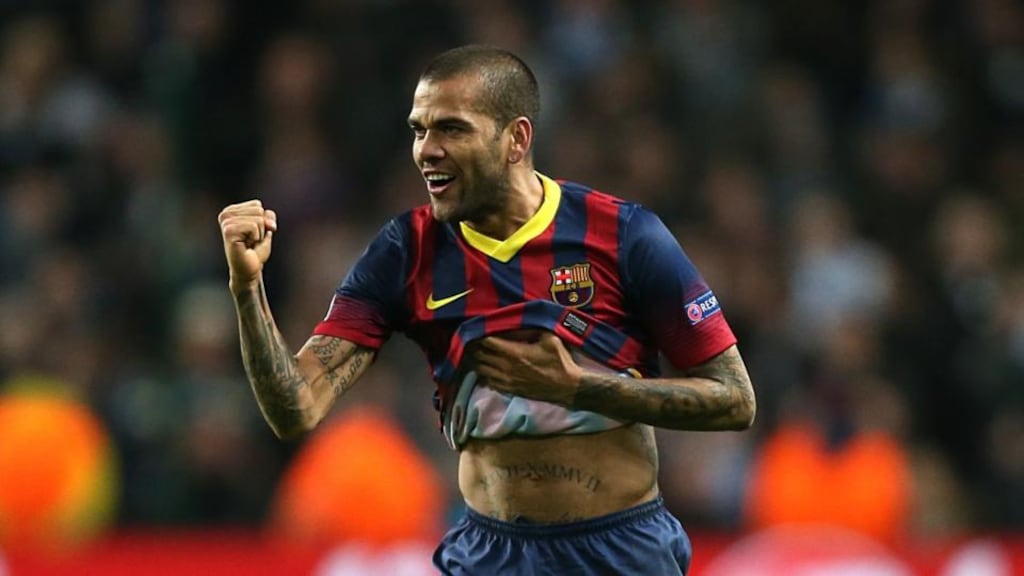 Barcelona’s Dani Alves: has received huge support for his reaction to banana throwing incident, but says little has happened in Spanish football to tackle racism. Photorgraph: Peter Byrne/PA Wire.