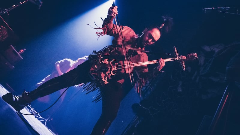 Enkhasaikhan Batjargal, aka Enkush, of The Hu. Photograph: Jackie Schutza