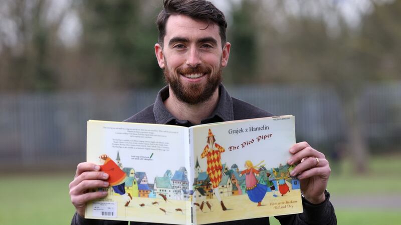 Phil McCarthy, a teacher at Mother of Divine Grace school, Ballygall, Dublin: ‘I think there’s about 13 languages spoken in my class this year; it’s a very language-rich environment.’ Photograph: Laura Hutton