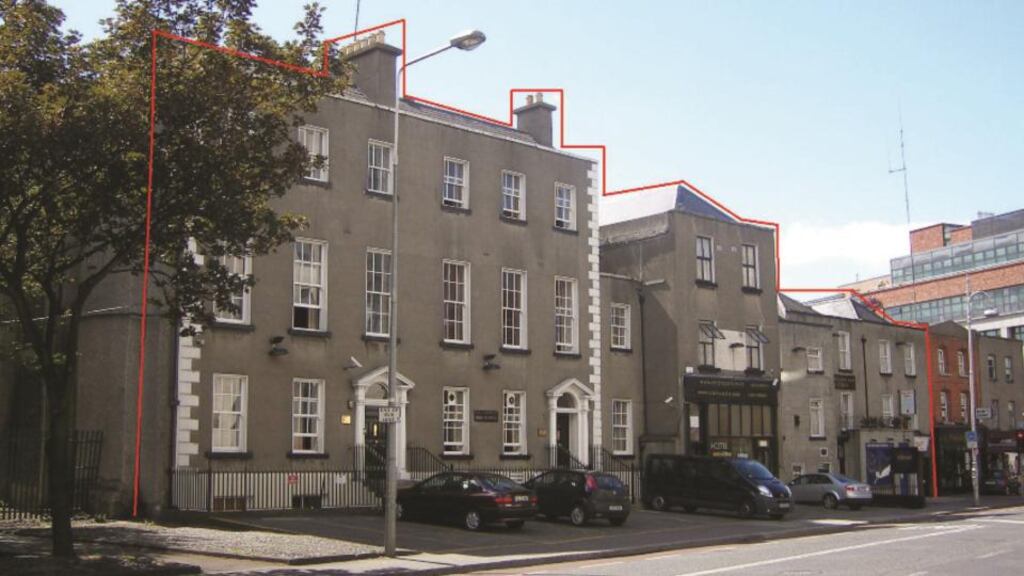 4 to 8 Charlemont Street: The row of buildings occupy a site of 0.29 of an acre and apart from the 40 metres of frontage to Charlemont Street, they back on to a lane leading on to Harcourt Road