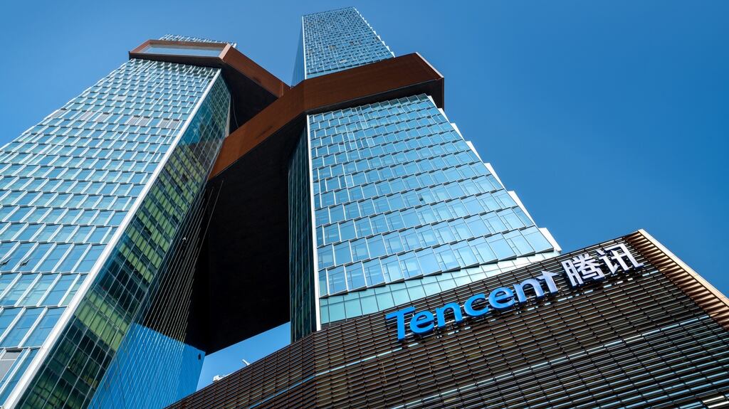 At one point on Tuesday, Tencent was briefly dethroned as Asia’s most-valuable firm. File photograph: Getty
