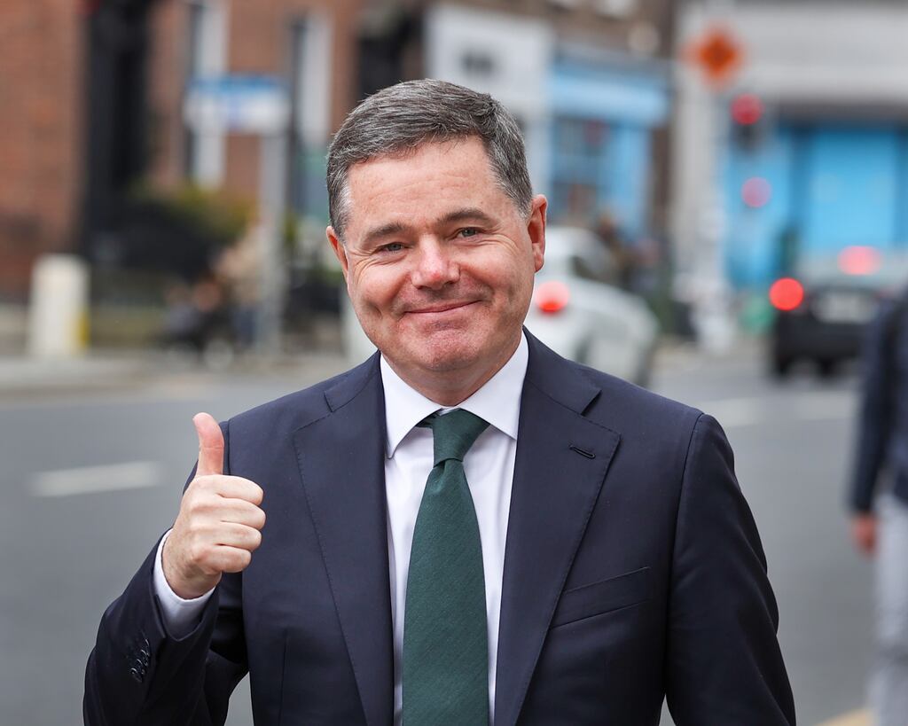 Minister for Finance Paschal Donohoe walking along Merrion Street in Dublin on Budget Day. Photograph: PA Wire/PA Images