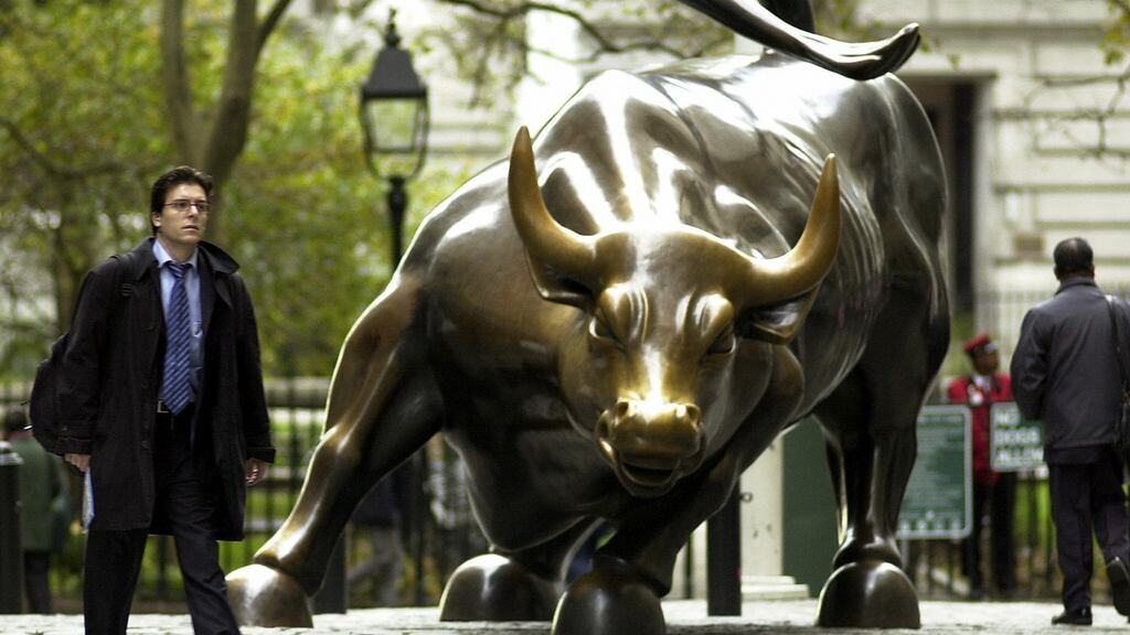 The charging bull statue near the New York Stock Exchange. Photograph: Mandel Ngan/AFP/Getty Images