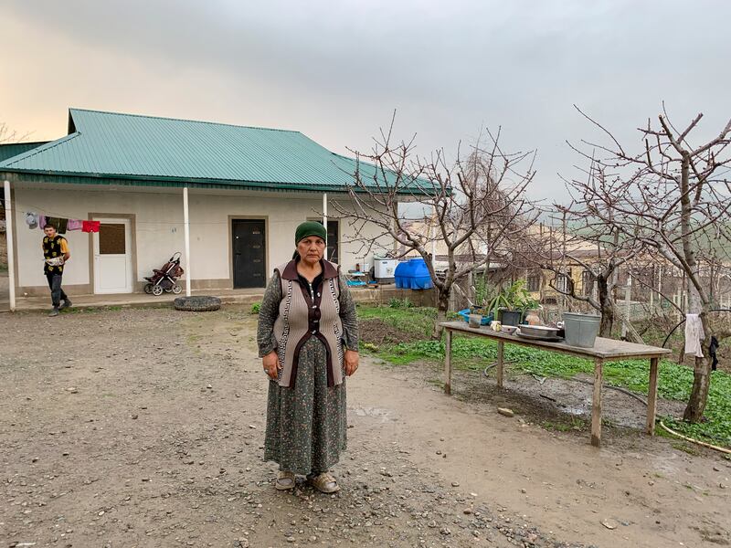 Muyassar Zargarova, mother of one of the Tajik suspects in the terrorist attack outside Moscow, at her home in Loyob, Tajikistan. Photograph: New York Times