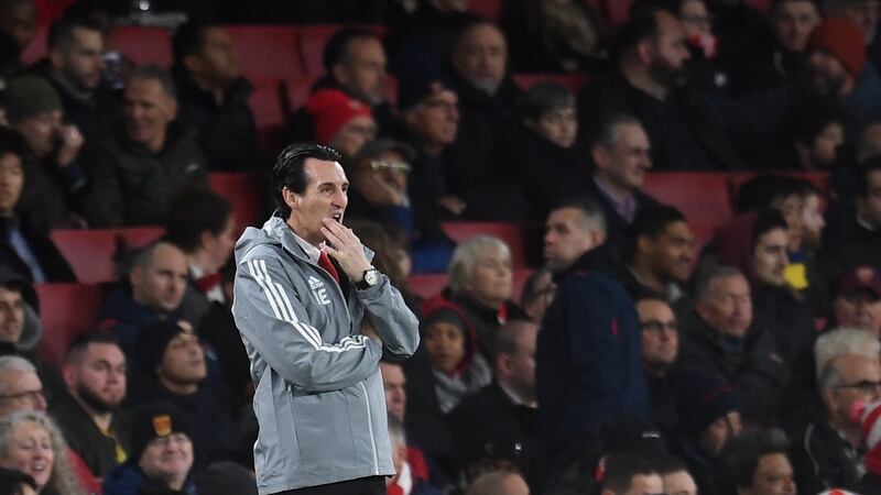 Arsenal manager Unai Emery during the match.