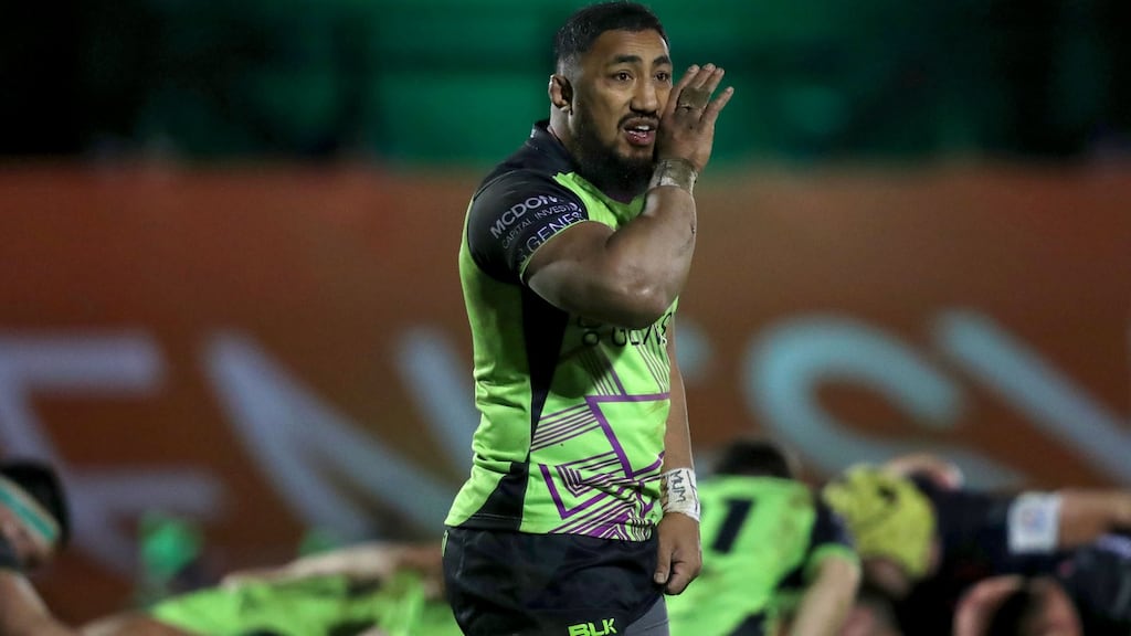 Connacht centre Bundee Aki has been sidelined with a knee injury. Photograph: Bryan Keane/Inpho