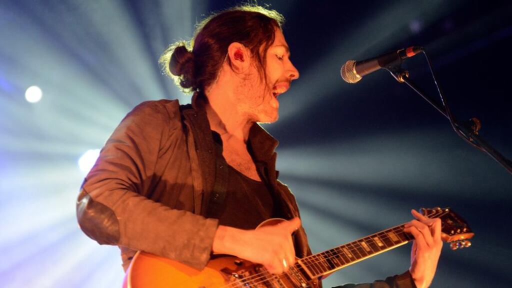 Hozier performing at the Olympia Theatre in Dublin on Thursday night. Photograph: Dave Meehan