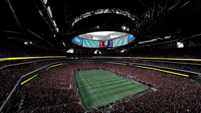 The Mercedes-Benz Stadium in Atlanta, Georgia: 45,207 fans attended the MLS fixture between Atlanta and LAFC last Saturday. File photograph: Kevin C Cox/Getty Images