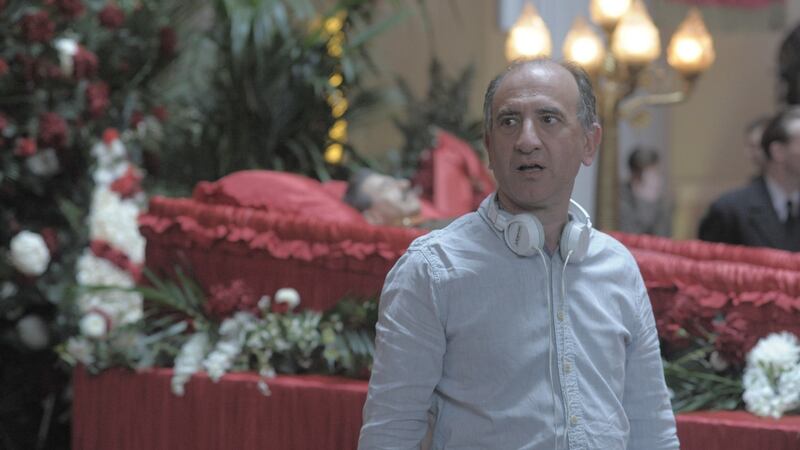 Armando Iannucci on the set of The Death of Stalin