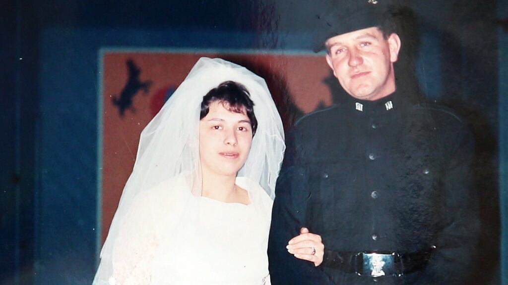 Anne and Tom Best on their wedding day: “It is unimaginable, I don’t think we have ever faced anything like this in our time, in my 77 years anyhow,” says Tom. Photograph: John McVitty