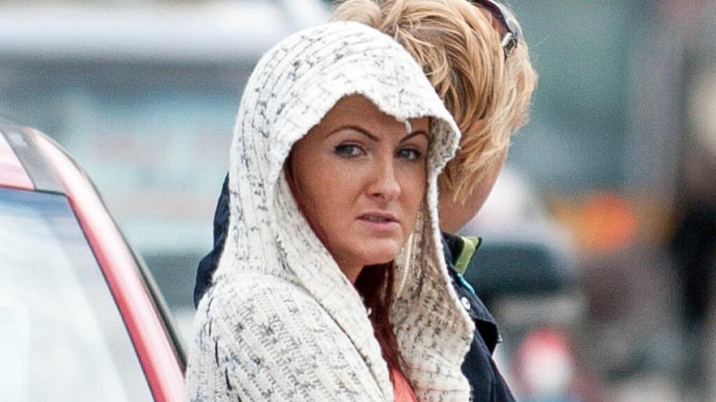 Sarah Fitzgerald (22) of Sycamore Lawn, Castleknock, leaving Dublin District Court yesterday after being charged with assault causing harm to Jiyue Song at Charleston Road, Ranelagh, on July 5th. Photograph: Collins Courts