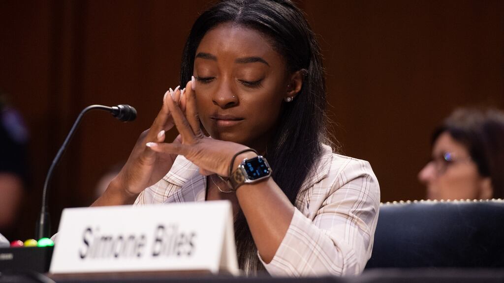 Simone Biles was among the gymnasts to testify against disgraced former USA doctor Larry Nassar. Photograph: Saul Loeb/Bloomberg