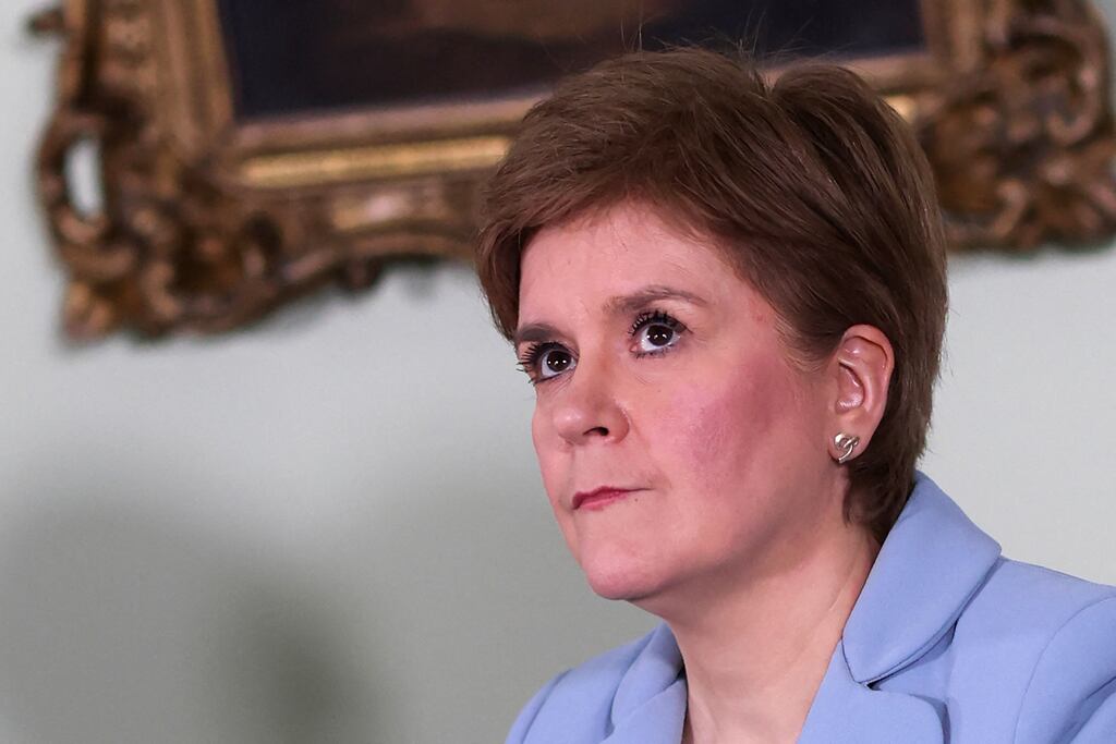 Scotland's first minister Nicola Sturgeon wants to hold another Scottish independence referendum next year, which promises to be a farce should it take place. Photograph: Russell Cheyne/Pool/AFP via Getty Images