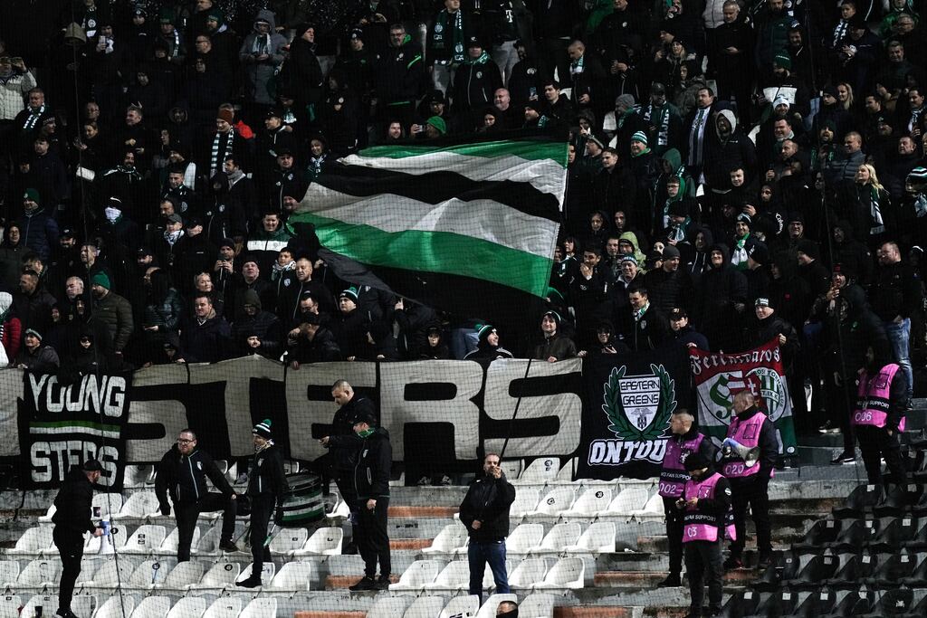 Ferencváros is noted for the vociferous and sometimes questionable behaviour of its fanbase. Photograph: Konstantinos Tsakalidis/SOOC/AFP/Getty Images