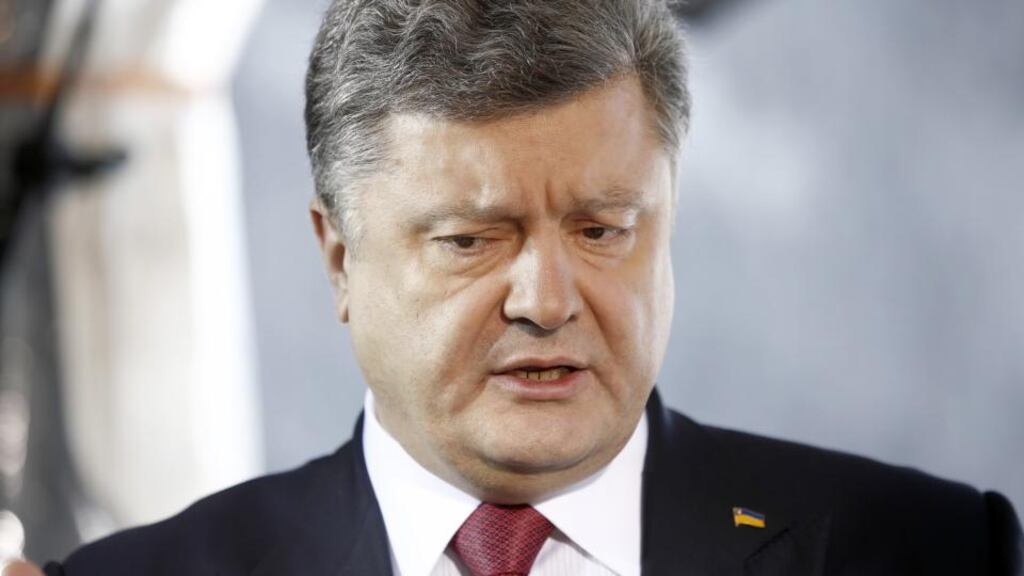 “I’ve done what I had to do,” said Ukrainian president Petro Poroshenko. Photograph: Simon Dawson/Bloomberg