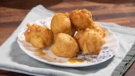 Young Buck beignets, Highbank Orchard syrup drizzle