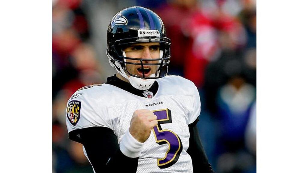 Baltimore Ravens' Joe Flacco.