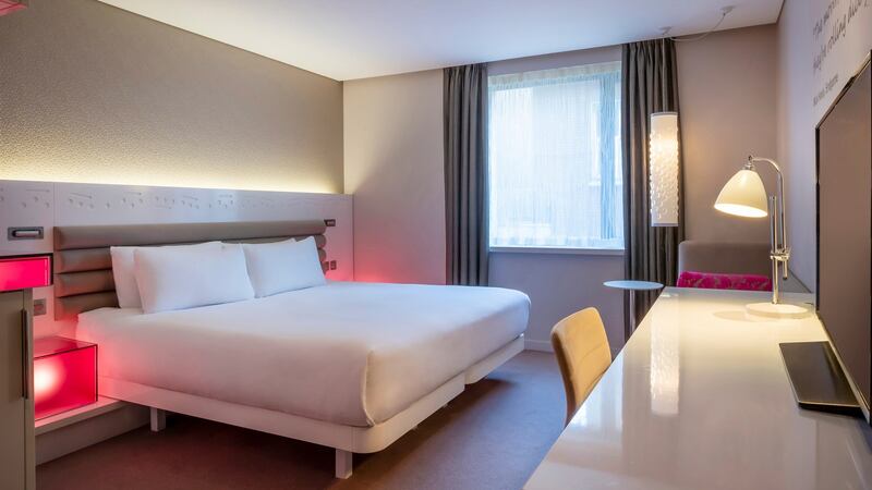 A bedroom at the Morrison in Dublin.