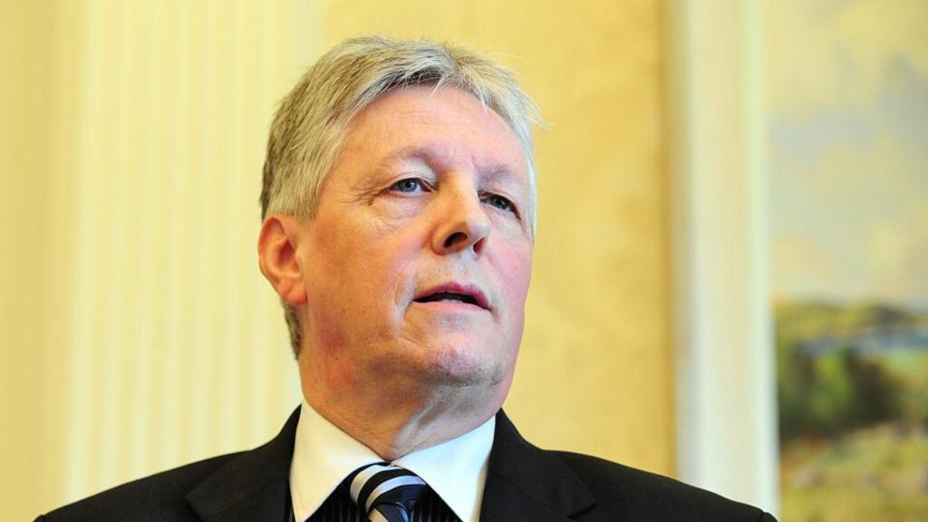 DUP leader Peter Robinson: is not hyping the prospects of the Haass talks on parades, flags and the past. Photograph: Lesley-Anne McKeown/PA Wire