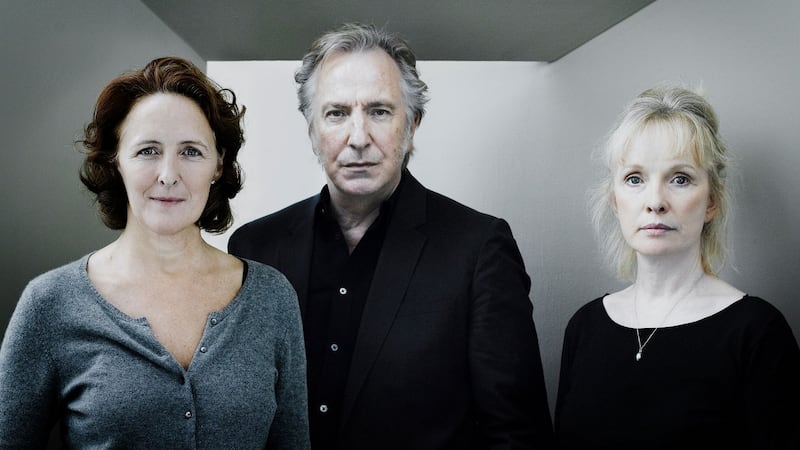 Fiona Shaw, Alan Rickman and Lindsay Duncan in the Abbey Theatre production of John Gabriel Borkman by Henrik Ibsen, in a new version by Frank McGuinness.