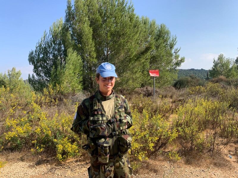 Libby Carr on peacekeeping duty with UNIFIL in 2021