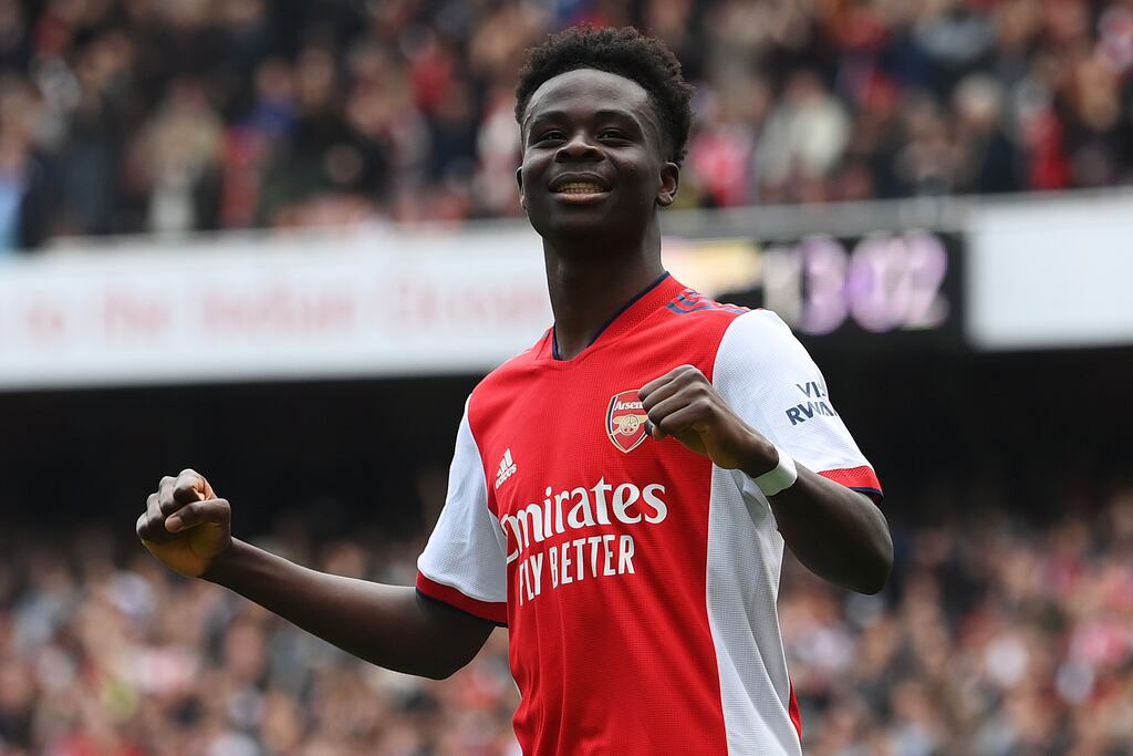 Bukayo Saka: 'Arteta definitely inspires me'. Photograph: Mike Hewitt/Getty