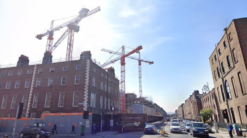 Redeveloped: Fitzwilliam Street Lower in late 2019: No 29 was one of 11 Georgian buildings planned for conversion, eight for residential use, in the EBS’s redevelopment of its headquarters. Photograph: Google Street View