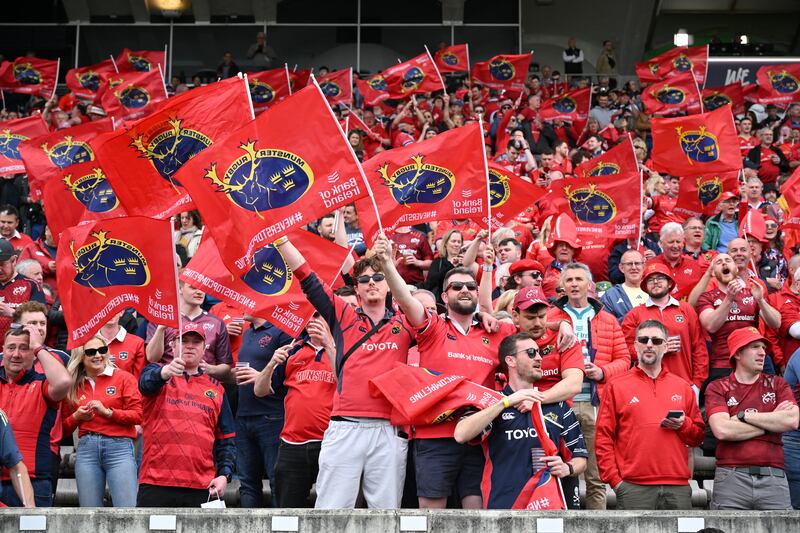 Munster fans prior to the game against Bordeaux-Begles. Photograph: Lionel Hahn/Getty Images