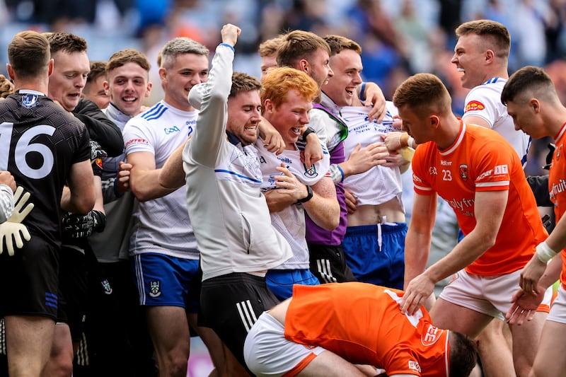 Monaghan's best chance was always to try to sit in and hold on, to give themselves a chance down the stretch. It worked against Armagh in 2023. Photograph: Ben Brady/Inpho