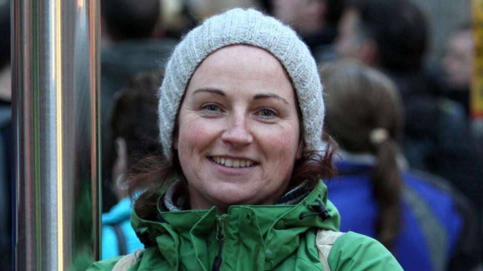 Protester: “Keep it moderate, and let them see it’s reasonable people out protesting,” says Ciara O’Reilly. Photograph: Nick Bradshaw