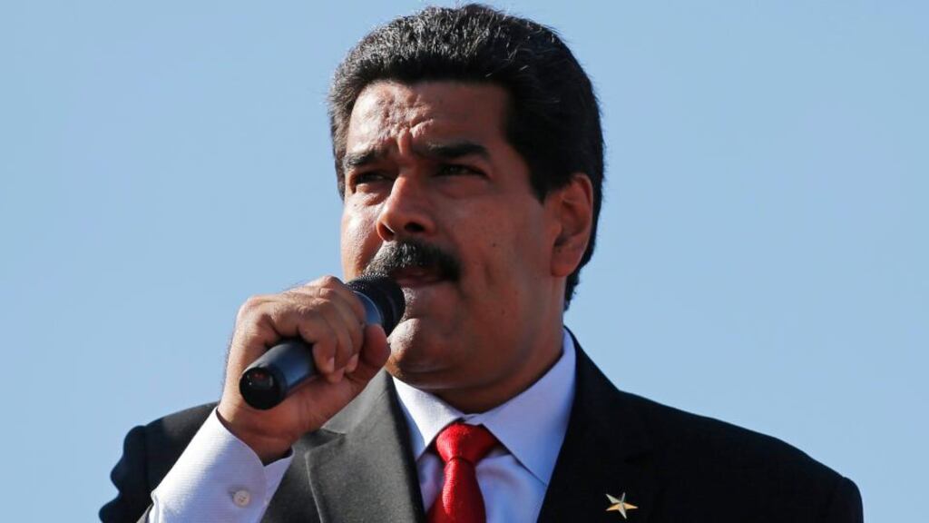 Nicolas Maduro, the former bus driver who was a close associate of Venezuela's late president Hugo Chávez, was sworn in as president in Caracas on Friday before heads of state and delegations from 27 countries. Photograph: Reuters/Jorge Silva