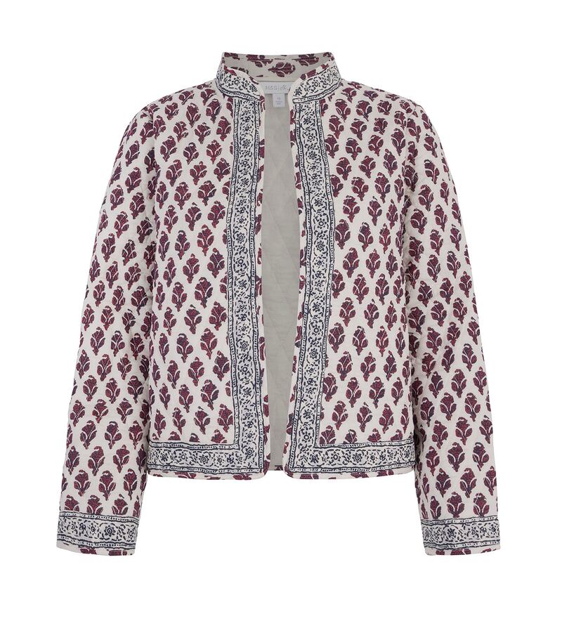 Quilted jacket priced at €88, available at Sienna Miller x M&S