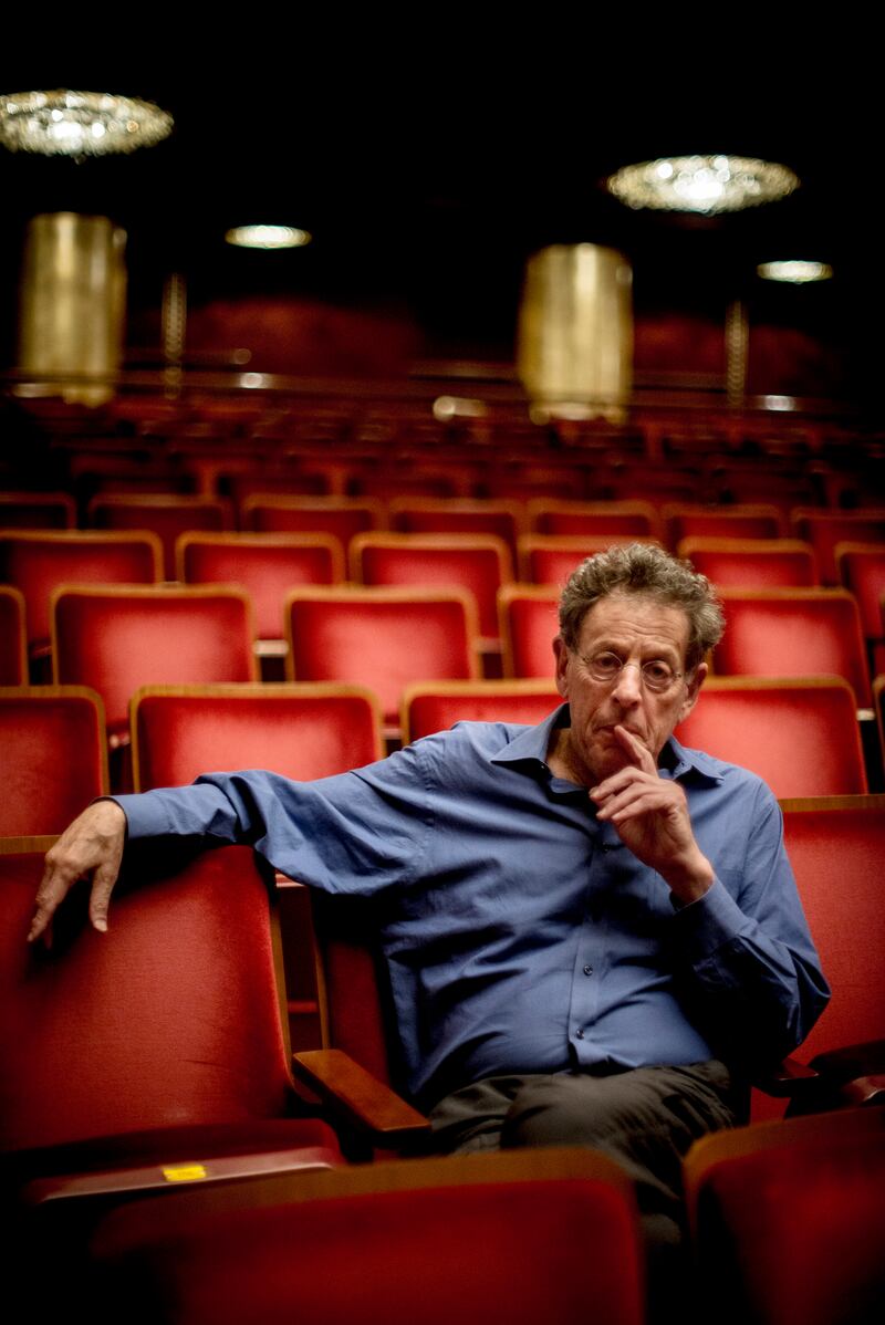 Composer Philip Glass during rehearsals for Appomatox in Washington in 2015. Photograph: Gabriella Demczuk/The New York Times