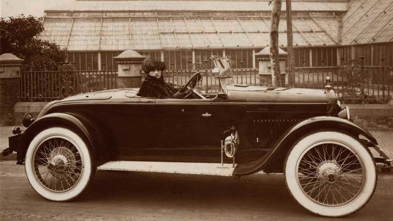 Anna Dobershansky driving the family car in Shanghai