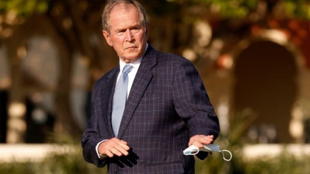 ‘F**k diplomacy! We’re going to war!’ declared US president George Bush in 2001 before the invasion of Afghanistan. Photograph: Cliff Hawkins/Getty Images