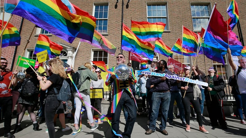 ‘Disco outside the Dáil’ protest against Pence visit