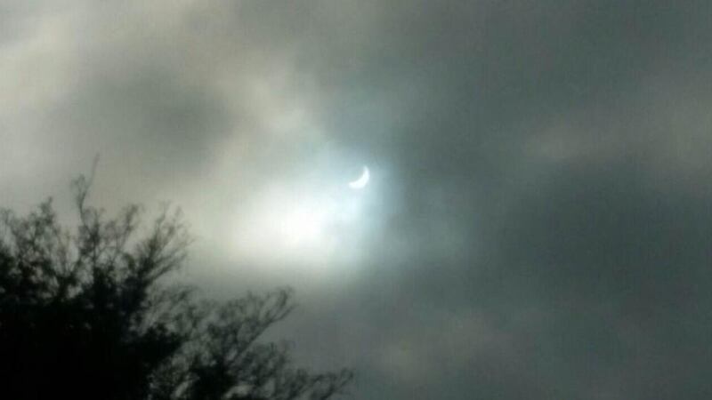 View of the solar eclipse from Athlone. Photograph: Neil Coles