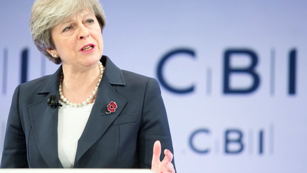 British prime minister Theresa May: Brexit has caused foreign-exchange volatility. Photograph: Jason Alden/Bloomberg