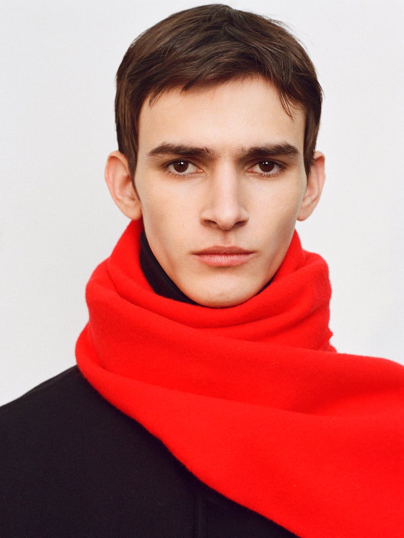 Red scarf from Arket menswear