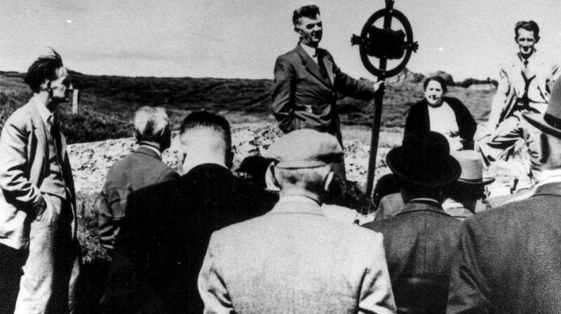 Tom Barry addressing former IRA colleagues at an annual  commemoration of the  Kilmichael ambush which took place 100 years ago on November 28th, 1920.