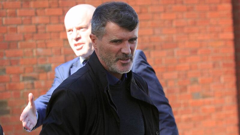 Roy Keane arrives at the funeral of sports broadcaster Jimmy Magee at the Church of St Laurence O’Toole Dublin. Photograph: Gareth Chaney Collins